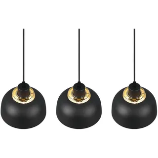 Trio Leuchten Pendelleuchte Punch 3xE27, schwarz matt