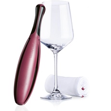 Brilamo Weinglaspolierer und Weinglas Poliertuch | Für fussel-, schlieren- und streifenfreie Reinigung von Weingläsern, Biertulpen etc. | Spülmaschinengeeignet