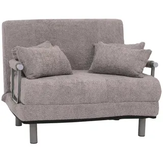 Mendler Schlafsessel HWC-K29 Bouclé 190 x 100 x 0 cm Dunkelgrau