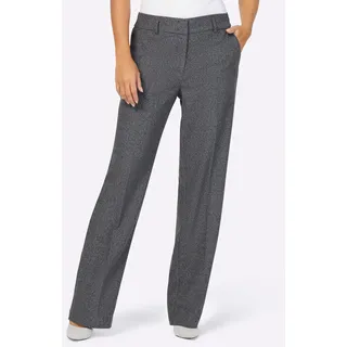 Webhose CREATION L, Damen, Gr. 24, Kurzgrößen, grau (anthrazit, meliert), 72% Polyester, 27% Viskose, 1% Elasthan, meliert, lang, Hosen Webhose