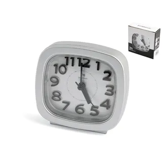 Lowell Justaminute Wecker aus Quarz Silber Analog Mit Ringtone Bip-Bip