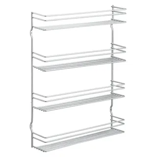 Metaltex Gewürzregal 4-Etagen 8 x 36 x 45 cm Silber