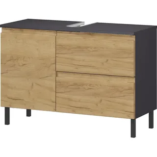 Germania Waschbeckenunterschrank Scantic 80 x 56 cm Grau/Eiche