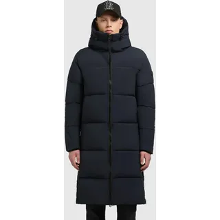 Steppmantel KHUJO "DASH", Herren, Gr. M, obrage grau, Web, Obermaterial: 100% Nylon. Futter: 100% Polyester. Wattierung: 100% Polyester, unifarben, knielang, Mäntel Steppmantel, abnehmbarer Tragegurt