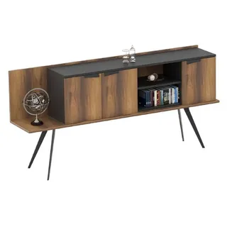 Aktenschrank Schrank Office Schränke Ablagekommode Büroschrank Sideboard - Braun