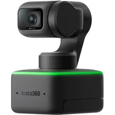 Insta360 Link - PTZ 4K Webcam mit 1/2"-Sensor, KI-Tracking, Gestensteuerung, HDR, Mikrofonen mit Rauschunterdrückung, Spezialmodi, für Laptop, Videokamera für Videokonferenzen, Live-Streaming
