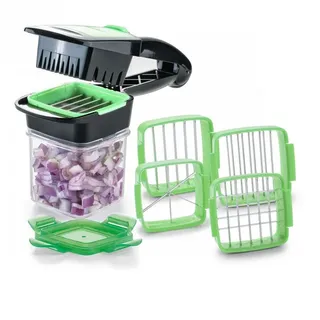 Genius Nicer Dicer Quick Reiben-Set 7-tlg. Grün