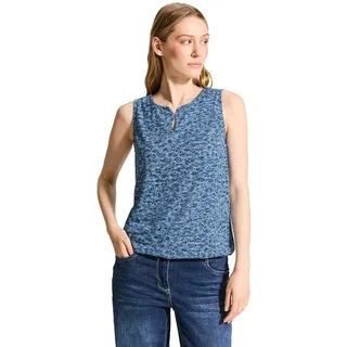 CECIL Damen B321628 Burn-Out Print Top, Easy Blue, X-Large