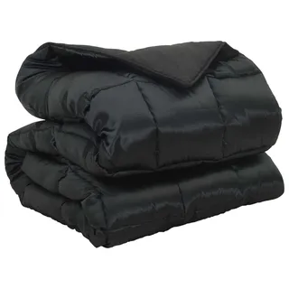 vidaXL Winterbettdecke 220 x 240 cm 450 g/m2 Schwarz - Schwarz