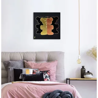 Queence »Bears I« Bär Bären Kunst 1 Stk. tlg. Premium-Leinwandstoff, Handarbeit aus Deutschland,