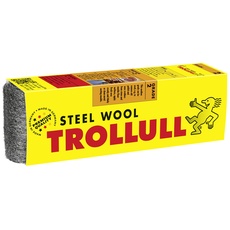 Trollull Stahlwolle, 200 g, Medium 2, kann verwendet werden, um altes Wachs oder Polierreste zu entfernen, Wachs aufzutragen oder Metallgussformen zu reinigen