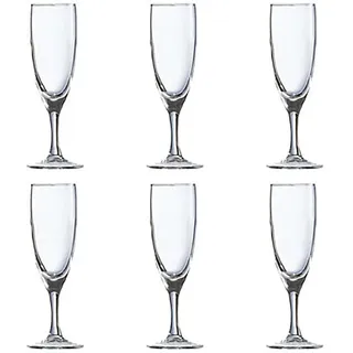 Arcoroc Luminarc Princesa Kelche Flûte, Glas, Transparent, Packung zu 6 Stück, 15 cl