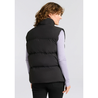 Steppweste HUGO "Fagora", Damen, Gr. L, schwarz (schwarz 001), Web, Obermaterial: 100% Polyamid, unifarben, normal, Westen Steppweste, Oversize Fit, Stehkragen