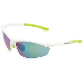Shimano Sportsonnenbrille S20R, Weißmetallic/Hellgrün, One Size, ECES20RMWUG
