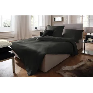 FLEURESSE Lech Bettwäsche-Set Flanell anthrazit 200x220+2x80x80 cm