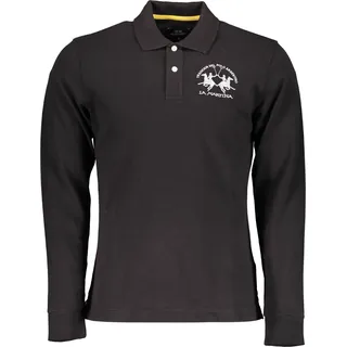 LA MARTINA Polo Herren Textil Schwarz SF14028 - Größe: L - Schwarz
