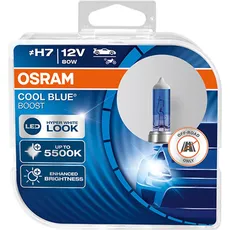 Osram H7 COOL BLUE BOOST Hyper White Xenon Look Optik 5500K Halogen Lampe 80W Duobox
