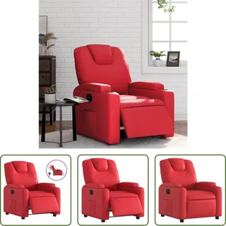 The Living Store Relaxsessel Elektrisch Rot Kunstleder - Rot