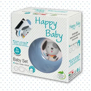 COSMOPLAST Set Futterbar 4-teilig Hund Tango Hellblau BPA-frei