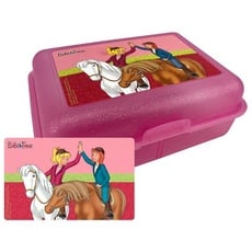 Bild Bibi & Tina - Pferde Brotdose Lunchbox Butterbrotdose mit Trennwand Pink