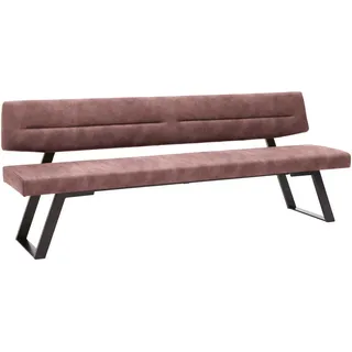 Dieter Knoll Sitzbank , Altrosa , Metall , Uni , 150x85x58 cm , Lederauswahl, Stoffauswahl, Typenauswahl, mit Rückenlehne , Esszimmer, Bänke, Sitzbänke, Polsterbänke
