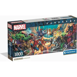 CLEMENTONI Puzzle Panorama Marvel Heros VS Villains 1000 Teile