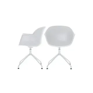 meet powered by PAPERFLOW Schalenstühle MOON CHMOONX2.13.13 weiß Kunststoff, 2 St.