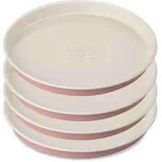 Bild Schichtkuchen-Backform Baking - Retro Design, runde Kuchenform mit zweifarbiger, (Farbe: Rosa/Creme), Menge: 4 Stück