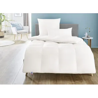 Irisette Daunendecke Nora warme Winterdecke mit Bezug aus 100% Baumwolle. Füllung aus 100% Daunen der Klasse I, 155 x 220 cm, Öko-Tex Zertifiziert, produziert nach deutschem Qualitätsstandard