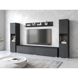 INOSIGN Wohnwand »PARIS«, (Komplett-Set, 4 St.), TV-Wand 260cm breite, grifflose Design, stehend und hängend montierbar