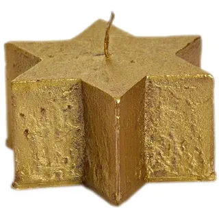 Spaas 12 Sternkerzen Weihnachten Paraffinwachs Gold D 90mm H 40mm