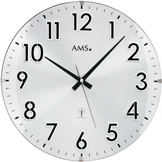 AMS Funk-Wanduhr 37,0 cm F5973 silber