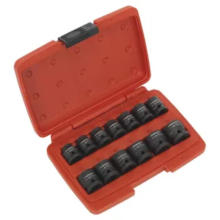 Impact Socket Set 13pc 1/2"Sq Drive Low Profile Metric