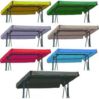 Universal Sonnendach für Hollywoodschaukel Dach-Plane für Garten-Schaukel Dachplane Ersatzdach (Anthrazit)