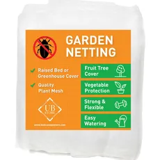 Gemüsenetz Garten Feinmaschig 3x6 M 2er Pack | Insektenschutznetz & Pflanzenschutznetz in Mehrere Größen | Weißes Netz zum Schutz von Obst & Gemüse | Vogelschutznetz & Gartennetz für Erdbeeren