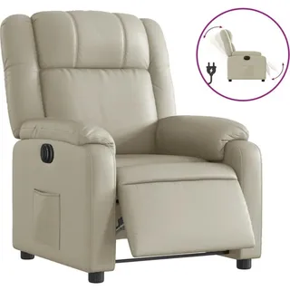 vidaXL Relaxsessel Elektrisch Kunstleder 95 x 99 x 95 cm Beige/Weiß