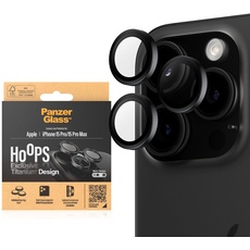 Bild PanzerGlass Hoops Kameraschutzglas Passend für Handy-Modell: iPhone 15 Pro Pro Max | schwarz Titanium