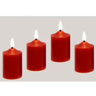 I.GE.A. LED-Kerze »Kerzen 4er Set« aus Echtwachs Deko Stumpenkerze Adventskerze Adventskranz