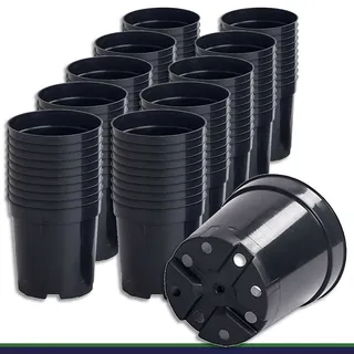 100 x Pflanztopf 2 L schwarz Ø 14,5 x 15 cm Blumentopf Pflanzgefäß Blumenkübel - schwarz - 14,5 cm X 15 cm X 14,5