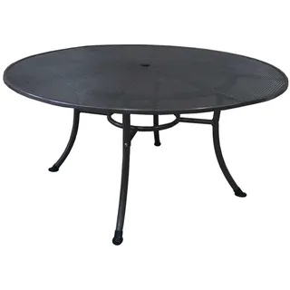 Gartentisch RIVO Ø150 cm Rund Streckmetall Eisengrau Tisch