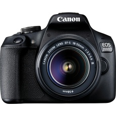 Canon EOS 2000D - (EU) (18 - 55 mm, 24.10 Mpx, APS-C / DX), Kamera, Schwarz