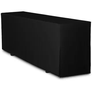 TexDeko 2er Pack Biertischhussen Premium 220 x 50cm Schwarz für Bierzeltgarnitur | blickdichte Hussen für Festzeltgarnitur, strapazierfähig in Gastronomie-Qualität, EU-Produkt