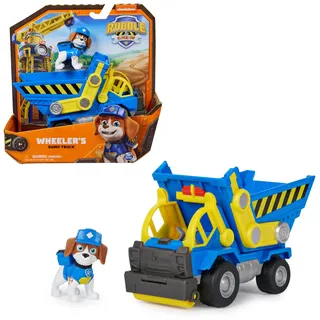 Spin Master Rubble & Crew Kipplaster-Baufahrzeug mit Wheeler-Spielfigur, ab 3 Jahren | Bewegliche Walze | Mit Wheeler-Figur | TV-Serien-Design | Kreatives Rollenspiel | Baustellen-Abenteuer