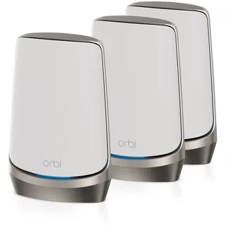 Netgear WLAN-System WiFi 6E Mesh Quad-Band (RBKE963) mit 2 Satelliten, Abdeckung bis zu 600 m2, 200 Geräte, 10,8 GBit/s