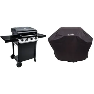 Char-Broil Convective 410 B - 4 Brenner Gasgrill, Schwarz. & 140766 Wetterschutzhaube