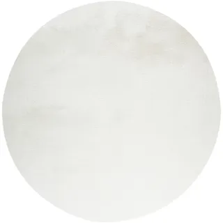 Kayoom Teppich KAYOOM "Cross 425", weiß, H:21mm Ø:160cm, Polyester, Teppiche, Teppich, Hochflor