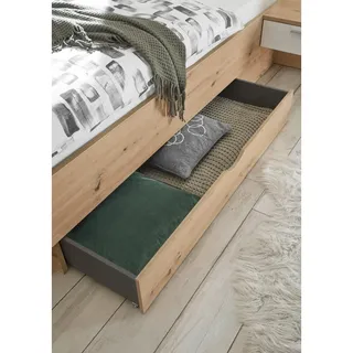 Livetastic Bettschubkasten , Eiche Artisan , Holzwerkstoff , 137.2x19.1x61.5 cm , Schlafzimmer, Betten, Bettgestelle- Einzelteile, Bettkästen