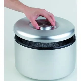 Buddy ́s Bar - Großer Eiswürfelbehälter mit 6 Litern Fassungsvermögen, Eiseimer/Eisbox Aluminium - 27 cm x 27 cm x 20 cm, Nicht spülmaschinengeeignet