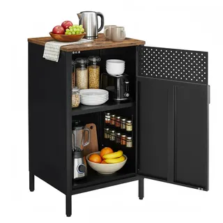 Songmics Lagerschrank 40 x 76 x 42,5 cm Braun / Schwarz