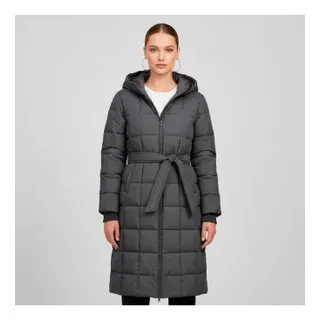 A|X Armani Exchange für Damen. XW000649AF16207U8105 Graublauer Mantel mit Gürtel (XS), Lässig, Polyamid